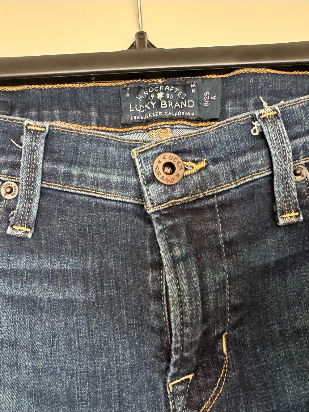 Lucky Brand Straight Leg Jeans in Dark Blue Wash